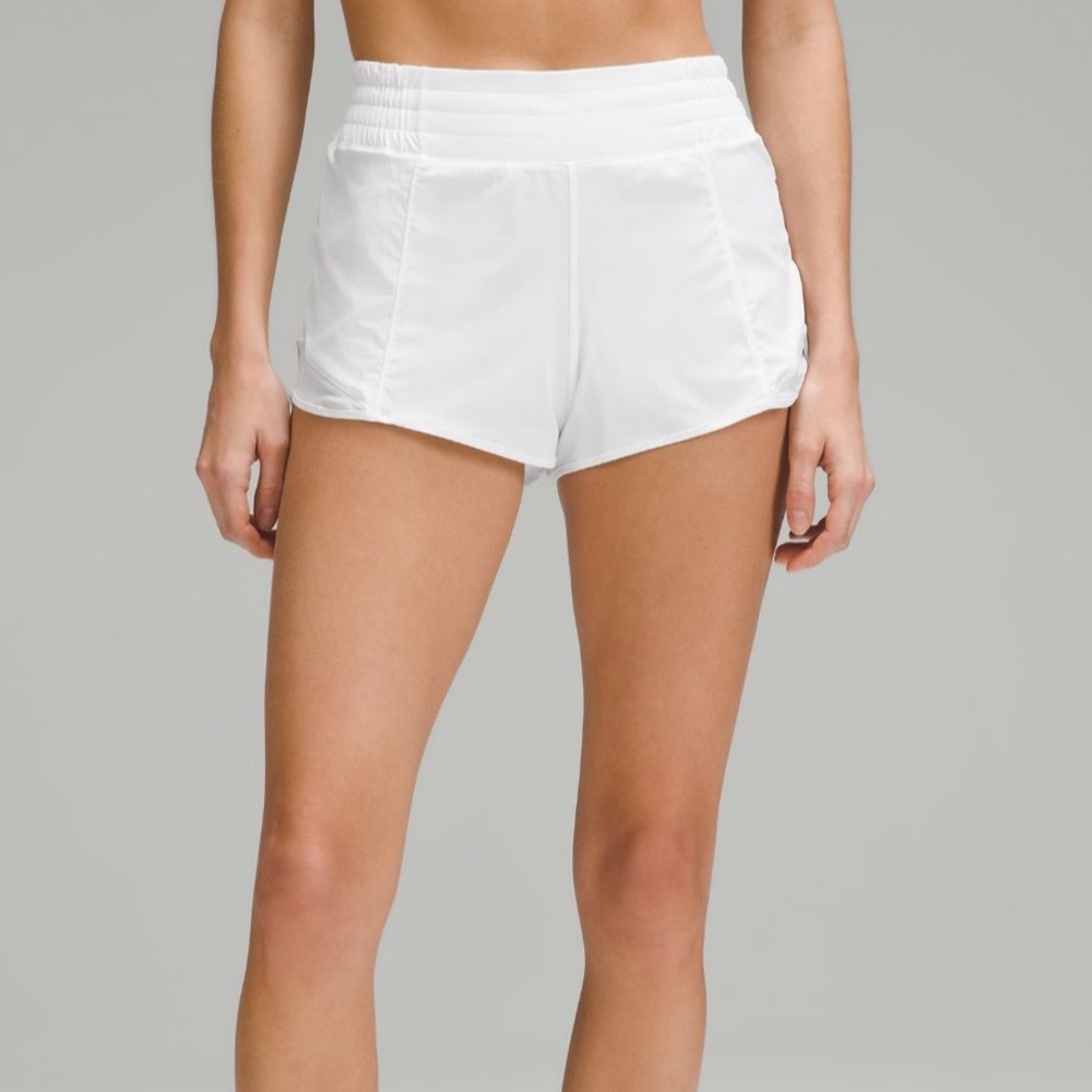 Lululemon white hotty hot HR shorts
